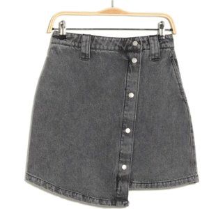 Ena Pelly Ally Asymmetrical Denim Mini Skirt